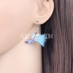 Blue Grass Guppy Earrings